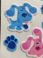 Big Lot of VTG Stickers Sandy Lion & Mrs Grossman – Fuzzy, Shimmery & Character