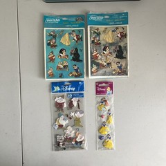 Vtg Disney Snow White Stickers Lot (4) New Packages