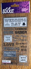 Sticko WEDDING DAY BRIDE Groom Mr Mrs Happy Couple True Love💗Marriage Stickers
