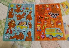 American Greetings Scooby-Doo & the Gang 102 Stickers (6 Sheets) with 2 Designs