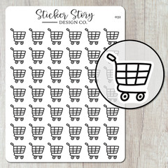 Shopping Cart Planner Stickers