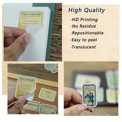 Bomichi 140 Pcs Vintage Aesthetic Stickers for Label 140