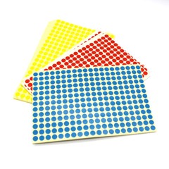 8mm Dot Stickers Round Sticky Self Adhesive Spot Circles Paper Labels 6 Colors