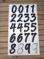 138 Textured Number Stickers Black 2″ tall each 5 full sheets 1 partial