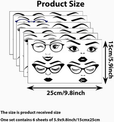 Facial Expression Stickers,Make a Face Stickers for Holiday Party Supplies DIY C