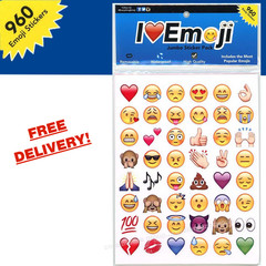 Emoji Stickers | 960 Most Popular Emoticons | Jumbo, Fun & Educational!