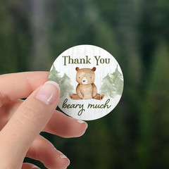 Teddy Bear Baby Shower Thank You Stickers – 40 Count