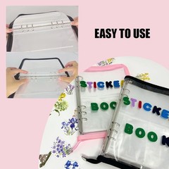 A5 Sticker Storage Book, 40 Pages, 180 Pockets, Pink