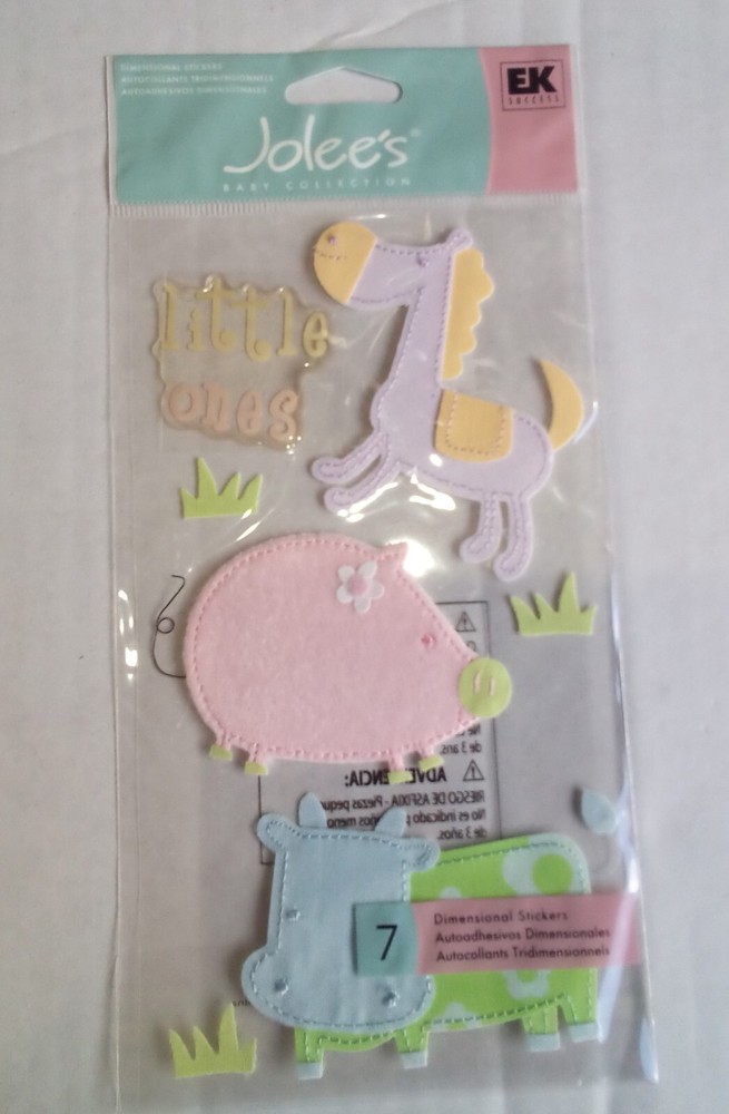 Jolee’s Boutique LeGrande 3-D BABY FARM ANIMALS Stickers 65318 NEW