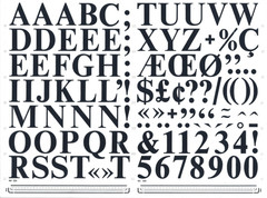 MECANORMA Dry Transfer Lettering 44.120 CN #963 TIMES BOLD 33mm