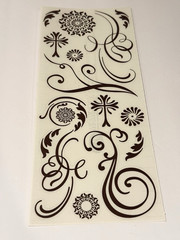 Creative Memories Scrapbook Stickers 2010 Flower Floral Leaves Flourish Swirl