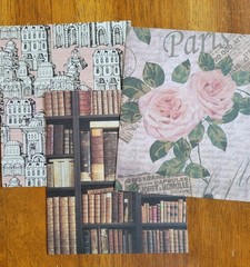 Dark Academia Junk Journal Kit Vintage Ephemera Pack Antique Book Pages SET OF 4