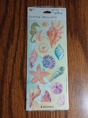 Stickeroni Hallmark Glitter Seashells stickers NEW Sealed pack