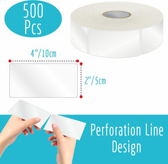 500 PCS Label Protector, Transparent Waterproof Clear Wafer Seal Stickers for Pr