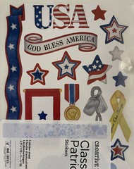 Creative Memories Designer Stickers ~ CLASSIC PATRIOTIC- NIP