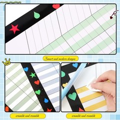 12 Pcs 17″x 22″ Incentive Chart Multicolor Laminated Dry Erase Reward Chores …