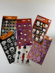 You Choose- Halloween Sticker Sheets Sets Boo Skeleton Ghost Witch Trick Treat