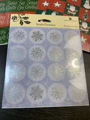VINTAGE American Greeting Seasonal Stickers Christmas Snowflake Snowman