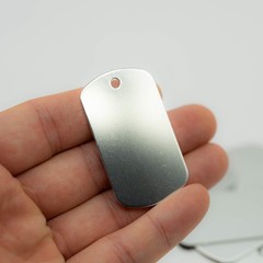 Aluminum Blank Tags Stamping Blanks 25 Pack (Silver) Silver
