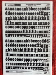 2 Letraset INSTANT LETTERING Transfer Letters Egyptienne 60pt bold con 1