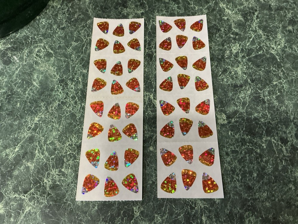 New 2 Sheet HAMBLY STUDIOS Vintage SUPER Rare Glitter CANDY CORN Stickers