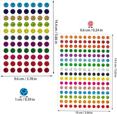 2530 Pcs round Sparkle Dot Stickers, Color Coding Labels, Laser Shiny Sparkle Ci
