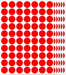 1400 PCS Red Circle Dot Stickers 3/4″ Round Color Coding Label Stickers Red