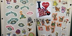 1 Full Binder Page front/back Vintage 80s 90s Stickers Puff Scratch n Sniff Good