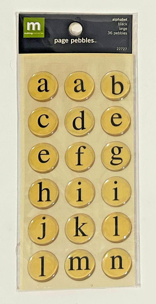 Page Pebbles Making Memories Alphabet Black Letter Stickers Pack