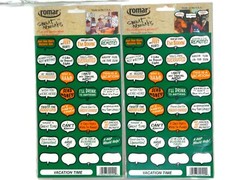 2 PK -SMART REMARKS PHOTO CAPTIONS STICKERS BY ROMAR – VACATION TIME 64 STICKERS