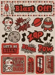 Reminisce – Signature Series Collection – 3 Dimensional Die Cut Stickers – Robot