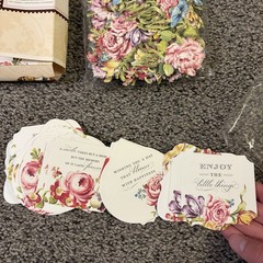 Anna Griffin Quotes & Flowers 120 3-D Flower Stickers & Cardstock – New AG 772