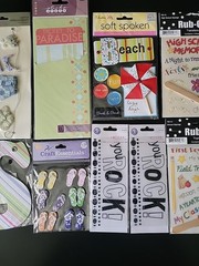 Scrapbooking Embellishments Transfers And Stickers Lot Mostly New See Desc. 15pc