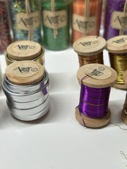 ART-C Momenta Mixed Media Wire Beads Glitter Fibers Leather 48 Vials 24 Spools