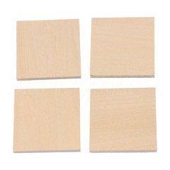 40x Square Wooden Sheet Unfinished for DIY Crafts Painting Engraving Pyrography