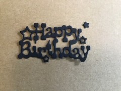 Happy Birthday Star Die Cut Embellishments Choose Color 12 pcs 1-1/4″ X 2-1/4″