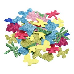 60Pcs Foam Stickers EVA Adhesive Glitters Foam Shape Sticker Little Animals