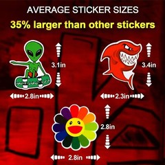 200 pcs Large Cool Random Vinyl Stickers/Decals