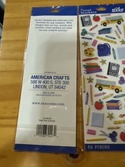 Sticko Back To School Icons Puffy Stickers Papercraft Planner Supply Lot Of 3