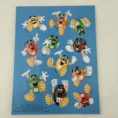44 Stickers Vtg 1992 M&M Mars Candy 4 Full Sheets with 11 Stickers on Each