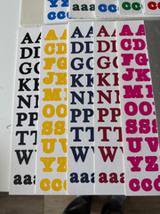 Creative Memories ABC/123 12×12″ Sticker Sheets ~ Misc Colors ~ 3/4″ You Choose
