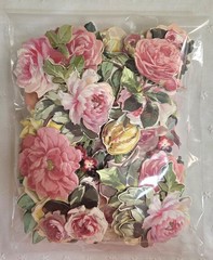 ANNA GRIFFIN UNLABELED LOT 90 FLOWER STICKERS Layered 3D NEW (PA50)