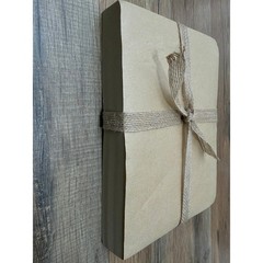 New Rustic Kraft Paper Journal Notebook Handmade Style Decorative Jute Bow