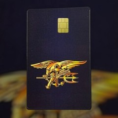 USN NAVY EAGLE TRIDENT US FLAG CREDIT DEBIT CARD CUSTOM SKIN STICKER CHIP 1PC