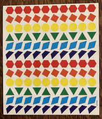 Small Shape Stickers (HTF Vintage) Hexagon Square Circle Triangle Rhombus-120pcs