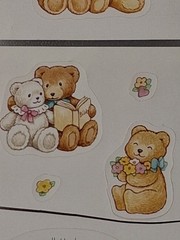 Vtg Teddy Bear Stickers Religious Christian Love One Another God’s Gift Rejoice