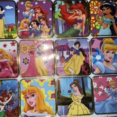 Vtg DISNEY PRINCESS Laser Stickers CINDERELLA Snow White ARIEL AURORA Belle