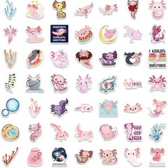 Unique 100PCS Waterproof Axolotl Stickers – Customize Your Belongings with Style