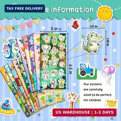 800 Stickers for Kids, Cute Stickers for Kids Classroom, Including Dinosaur,Anim