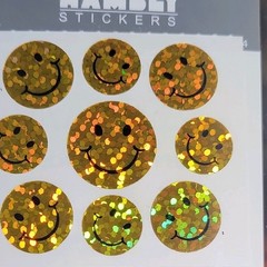 Jillson Roberts Glitter Gold Happy Faces Stickers Scrapbooking S7174